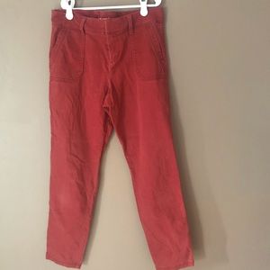Old navy red pixie slacks/pants (size 2)